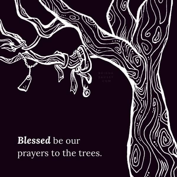 Blessed be our prayers to the trees.
